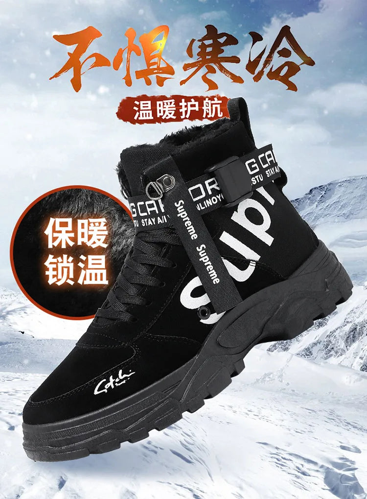 Men Boots 2026 New Versatile in Summer Round Toe High Top Leather Boots Man Sports Boots Men's Shoes