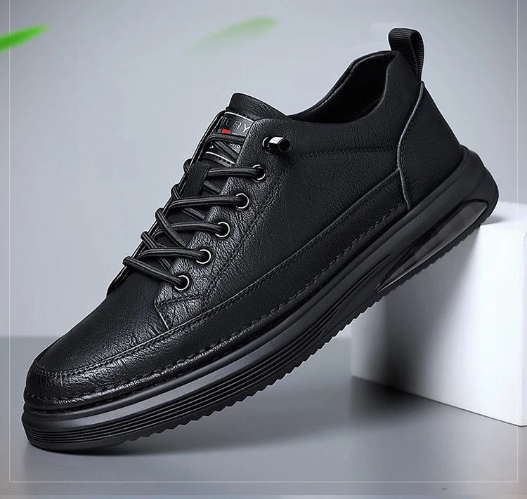 Men's Shoes 2026 New Solid Color Sneakers Spring Autumn Shoes for Men Fashion Leather Casual Shoes Male Black Designer Sneakers