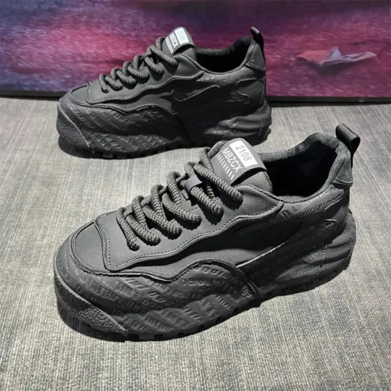 New Sneakers Men Wear Resistant Anti Slip Breathable Running Shoes Thick Soled Height Boosting Casual Shoes Zapatos Para Hombres