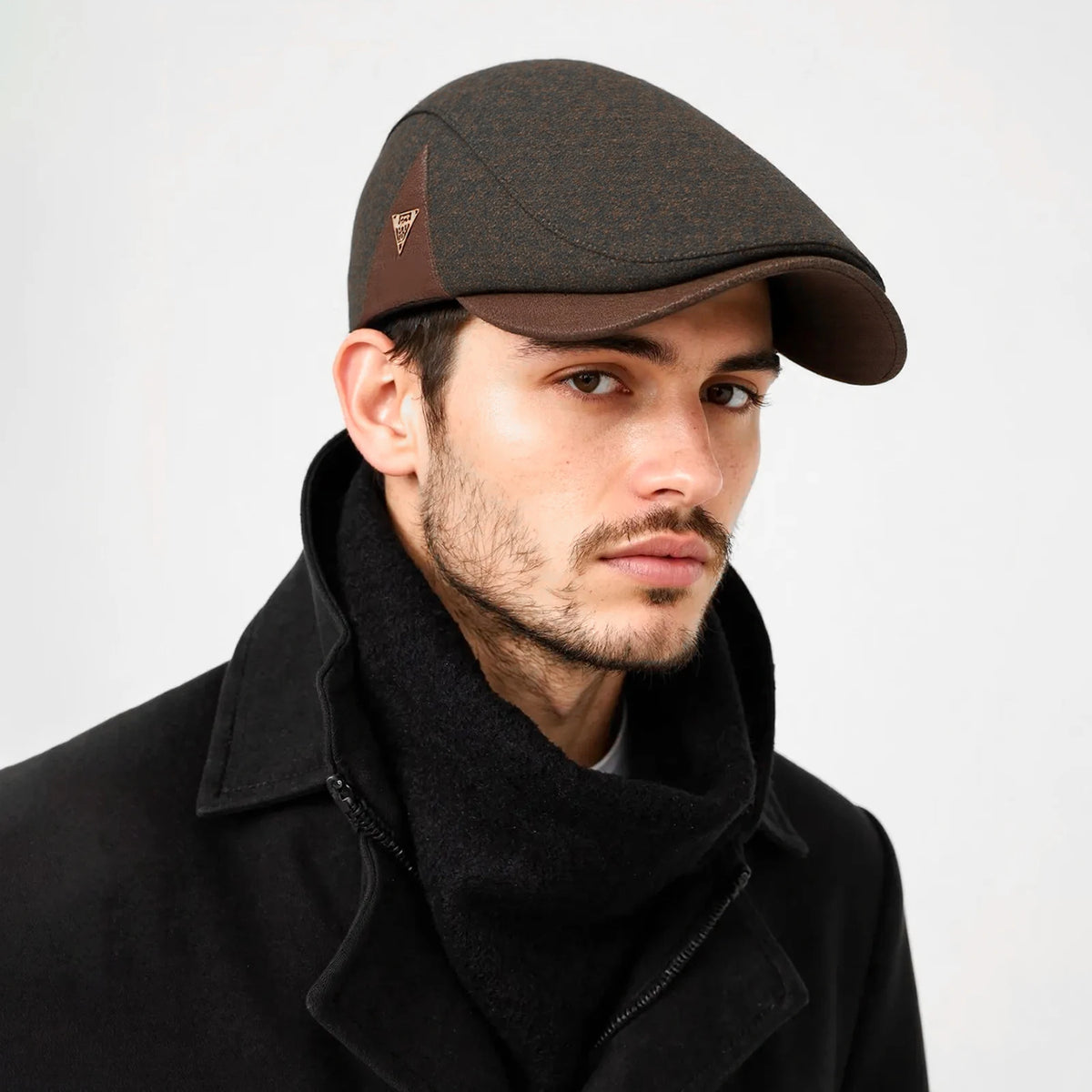 British Retro Beret Hat For Men Winter Thick Warm Woolen Newsboy Cap Fashion Outdoor Casual Cap