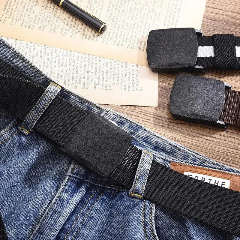 Men's Belt Outdoor Casual Canvas Belt Metal Free Training Nylon Tactical Belt With Pants Jeans Belt Sports Belts Decor For Men