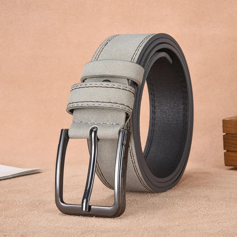 Men's Belt with Metal Pin Buckle, Designer Fashion Waist Strap Versatile for Everyday & Formal Outfits Great Gift Choice for Him
