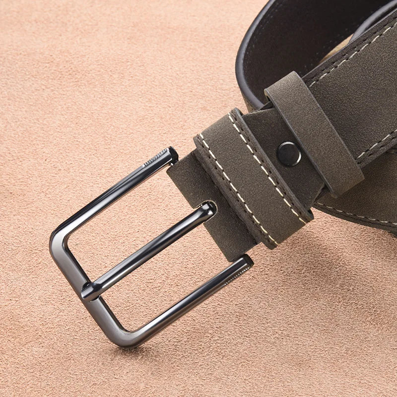 Men's Belt with Metal Pin Buckle, Designer Fashion Waist Strap Versatile for Everyday & Formal Outfits Great Gift Choice for Him