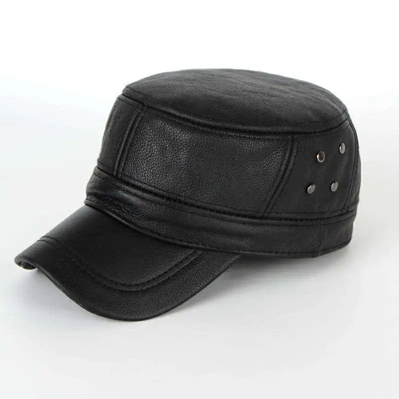 Hat Men's Spring and Autumn Peaked Cap Men's Hat Sheepskin Autumn and Winter Middle-aged Young Leisure Tide Beret Old Man Hat