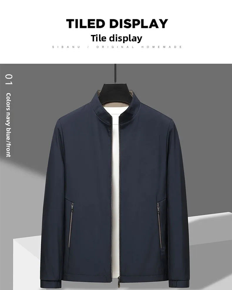 Top Quality New Men's Stand Collar Jacket Lightweight Windbreaker Outdoor Jacket Coats Soft Shell Autumn Casual Outerwear 2026