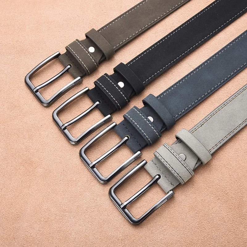 Men's Belt with Metal Pin Buckle, Designer Fashion Waist Strap Versatile for Everyday & Formal Outfits Great Gift Choice for Him