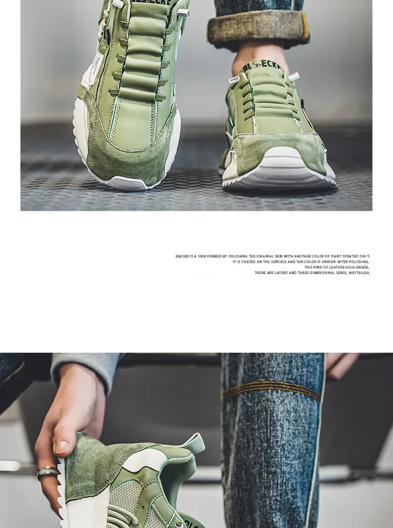 Men White Sneakers 2026 Spring Autumn Breathable Non Slip Running Shoes Lightweight Comfortable Fashion Cross Tied Casual Shoes