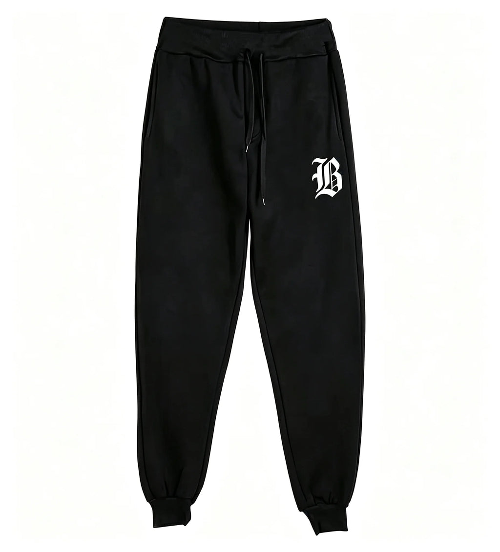 Men Printed Joggers Adjustable Drawstring Elastic Waist Sweatpants With Pockets Comfort Streetwear Outdoor Casual Trousers