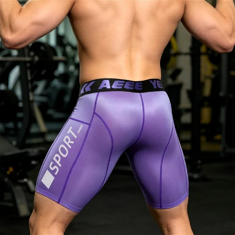 Boxershorts Sports Sexy Mens Long Underwear Quick-dry Shorts U Pouch Men Flat Boxers High Elasticity Man Panties Fitness Running