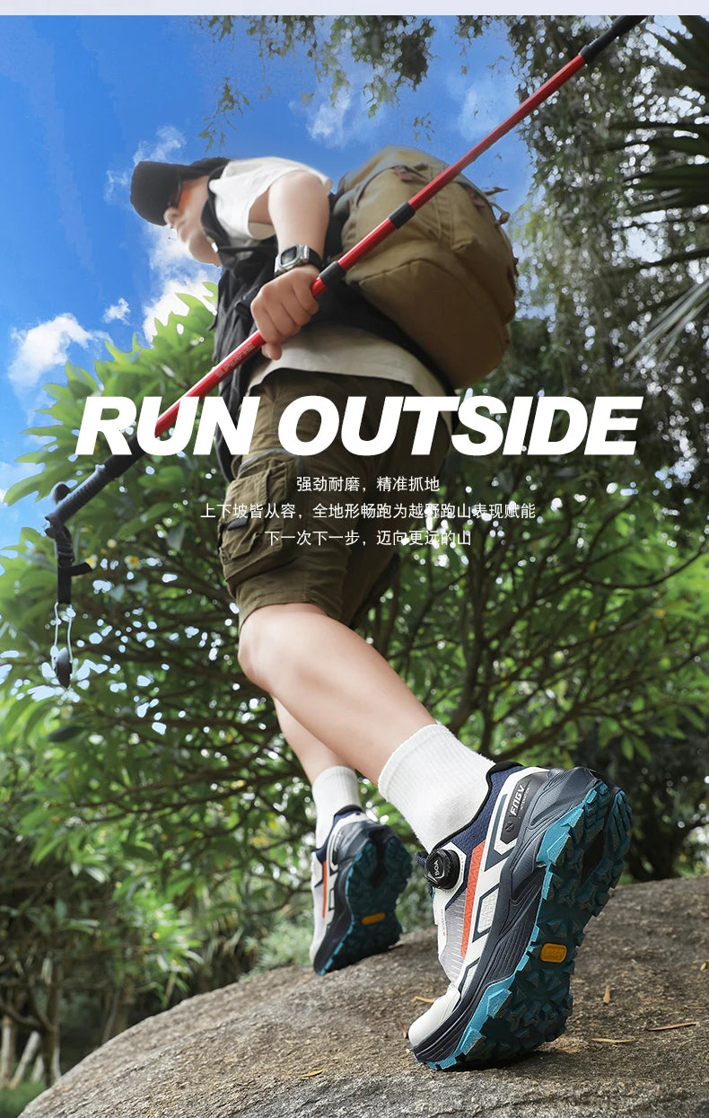 Shoes for Men 2025 New Men Sneakers Leather Waterproof Mountaineering Camping Hiking Shoes Thick Sole Comfortable Running Shoes
