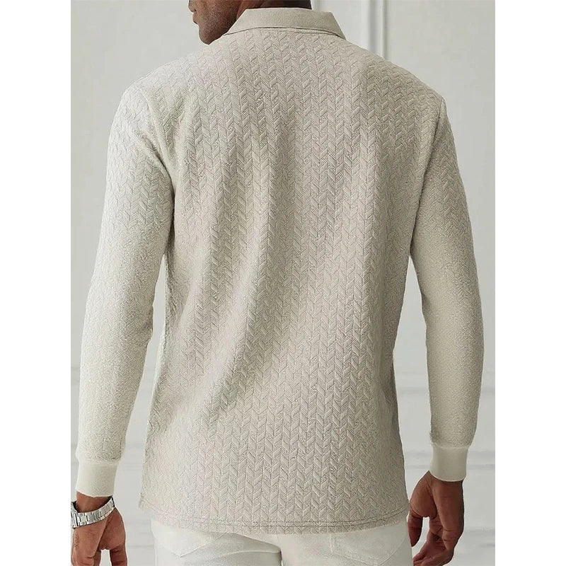Men Long Sleeve Polo Shirt High Quality Male Clothing Office Polos T-shirt Business Poloshirt Casual Fashion Polo T Shirt Men