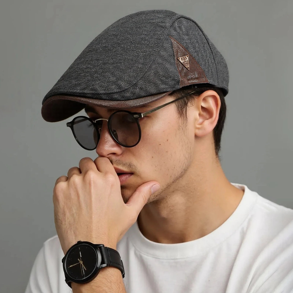 British Retro Beret Hat For Men Winter Thick Warm Woolen Newsboy Cap Fashion Outdoor Casual Cap