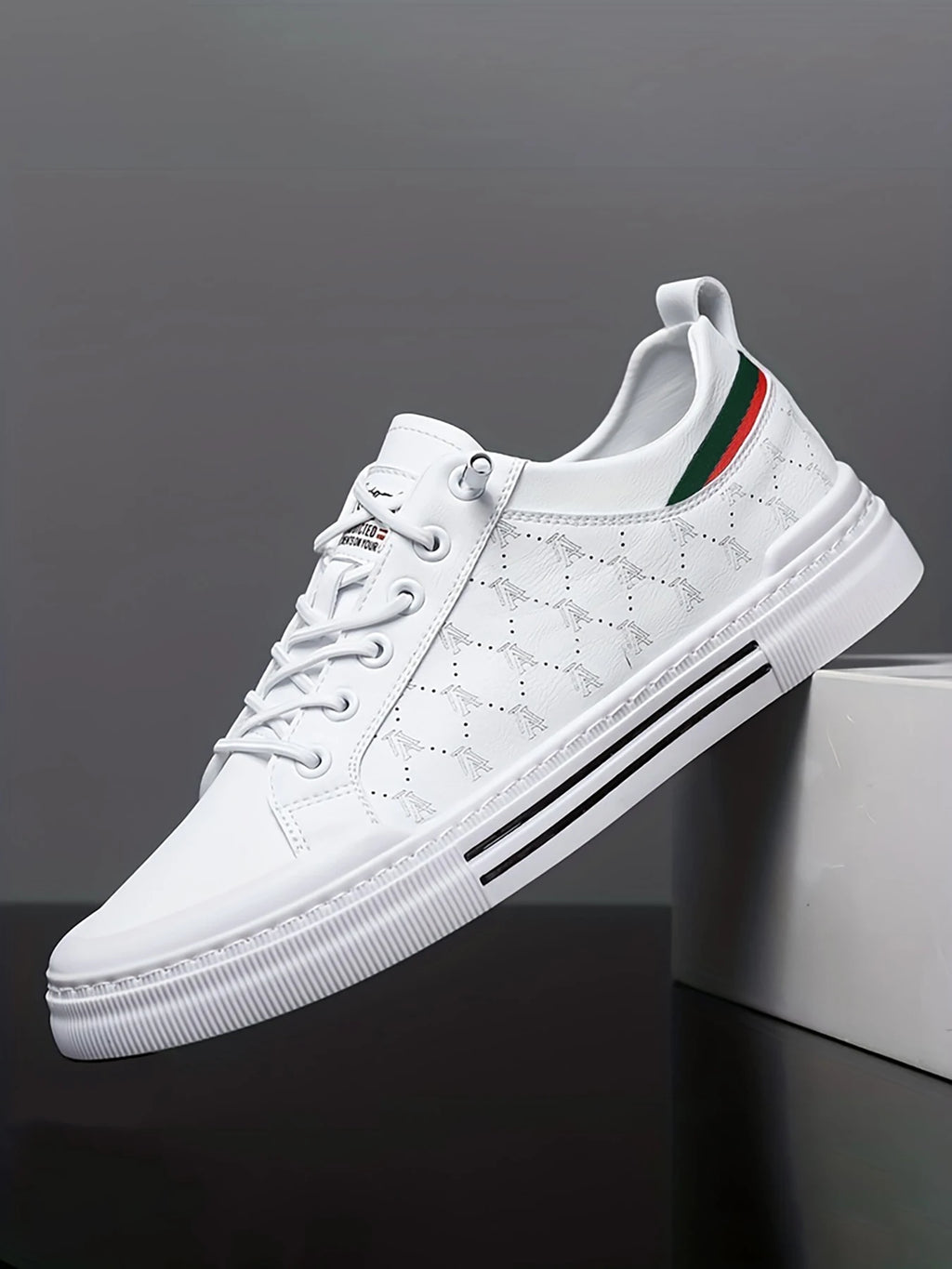 Men's Casual Sport Sneakers - Breathable Upper, Durable PVC Sole, Lace-Up Low-Top Design for All-Season Comfort - Versatile for