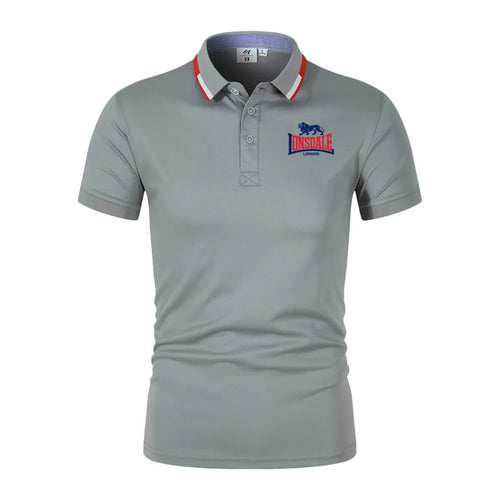 Men's Polo Shirt Letter Print Short Sleeve Casual Collared Top Harajuku Streetwear Loose Fit T-Shirt 2026 Summer Fashion