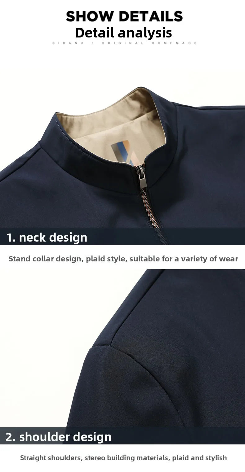Top Quality New Men's Stand Collar Jacket Lightweight Windbreaker Outdoor Jacket Coats Soft Shell Autumn Casual Outerwear 2026