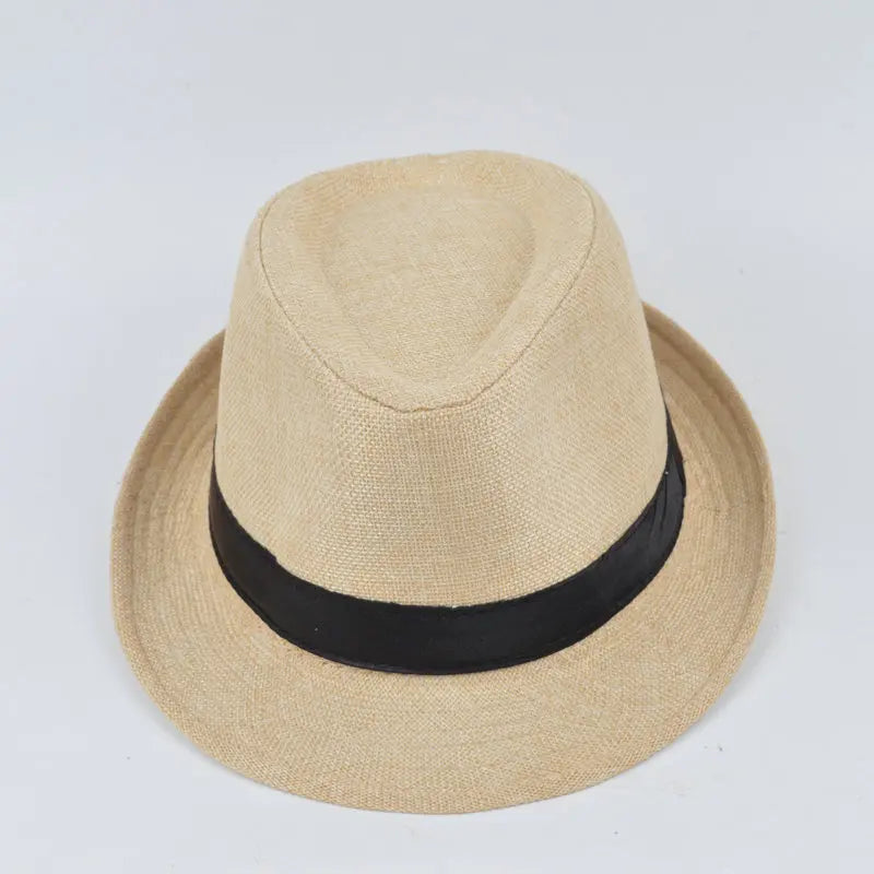 Men's Fashion Top Hat Cotton Linen Solid Jazz Hat Men's English Gentleman Hat Versatile Casual Sunshade Four Seasons Hats Gifts