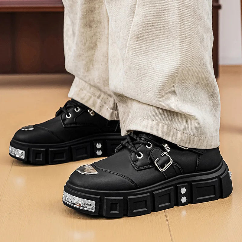 Fashionable Men's High-Top Boots with Comfortable Fabric Lining, Thick and Durable Soles, All-Weather Grip, Suitable for Outdoor Activities, Hiking, Mountaineering, and Camping