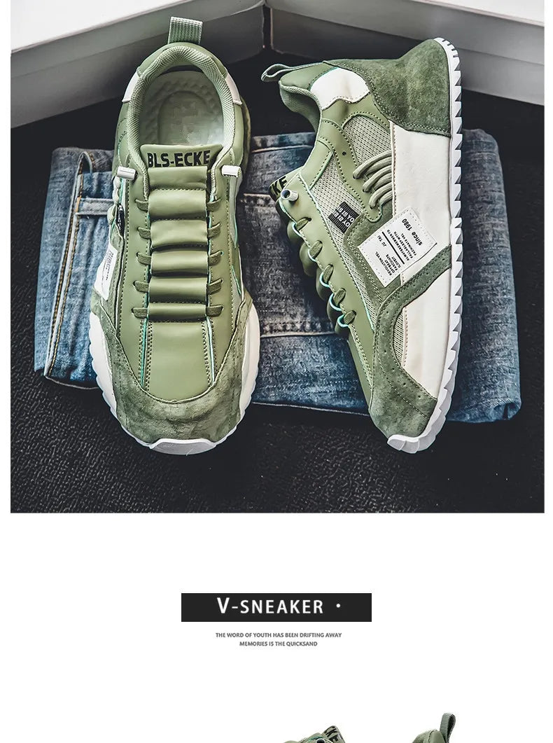 Men White Sneakers 2026 Spring Autumn Breathable Non Slip Running Shoes Lightweight Comfortable Fashion Cross Tied Casual Shoes