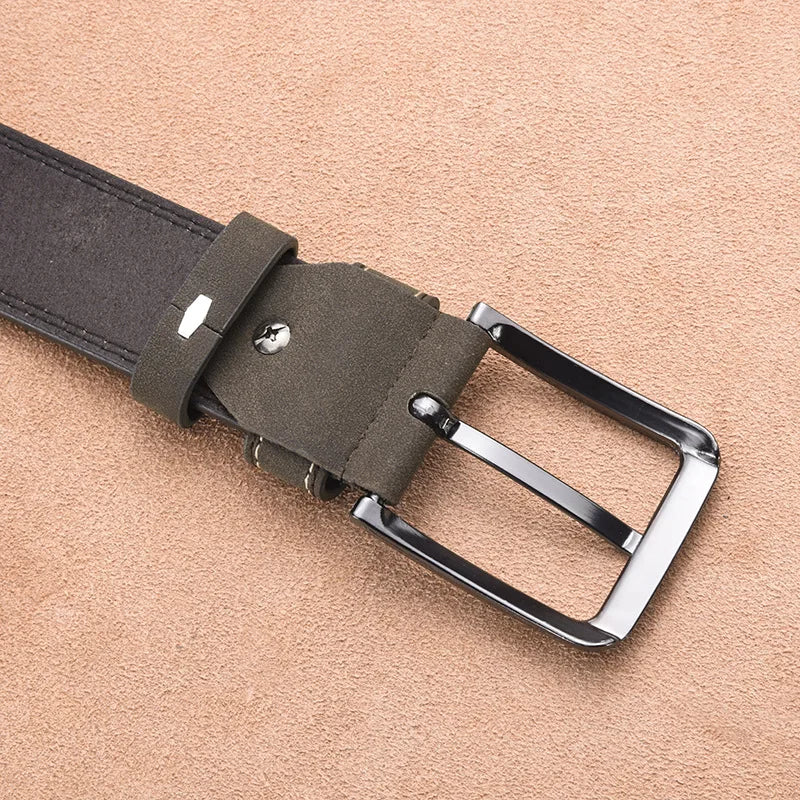 Men's Belt with Metal Pin Buckle, Designer Fashion Waist Strap Versatile for Everyday & Formal Outfits Great Gift Choice for Him
