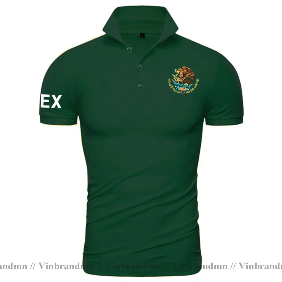 United Mexican States Mexico MX MEX Polo Shirts Men Short Sleeve White Brands Printed For Country Pure Cotton Nation Team Newest