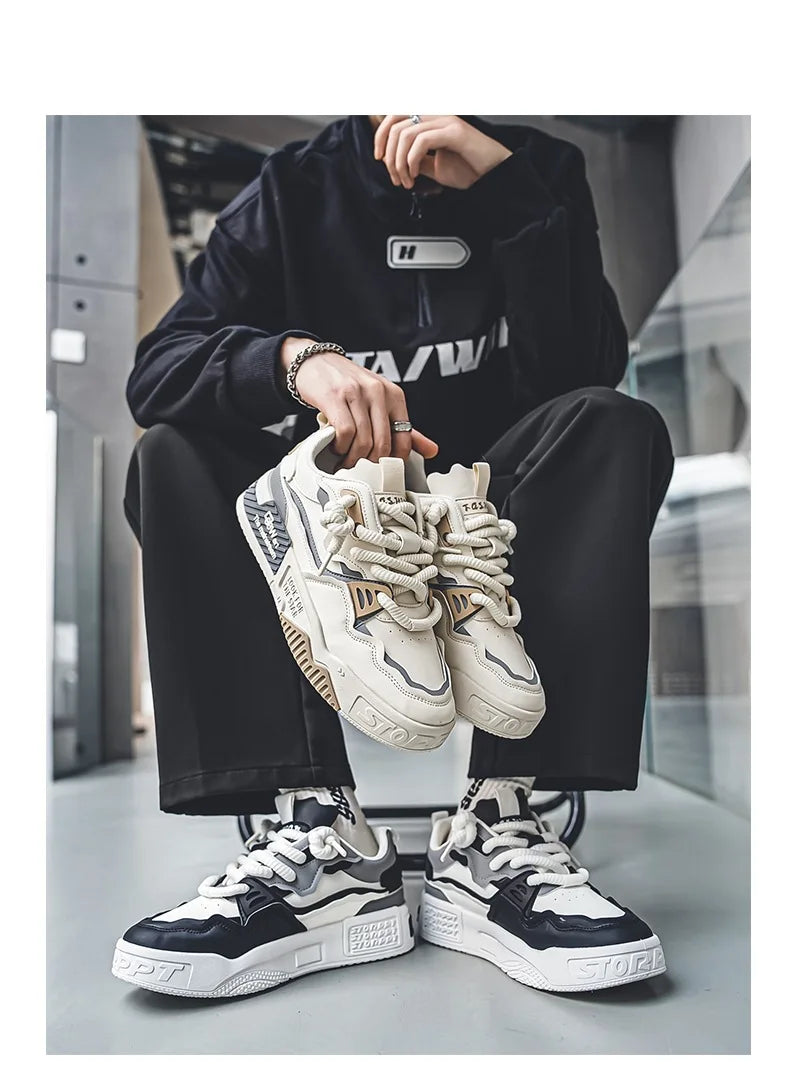 Male Sneakers Shoes For Man Men Shoes Breathable Lightweight Street Fashion Durable Walking Sneaker For Teens