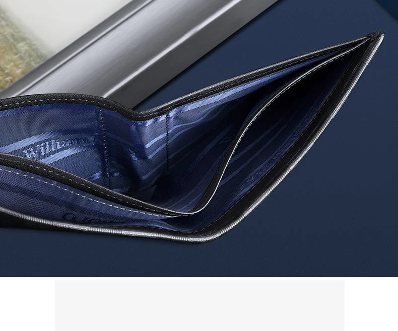 Men's Wallet Men's Short Leather Money Fashion Cowhide Leather Wallet Birthday Gift to Boyfriend Husband Father Practical