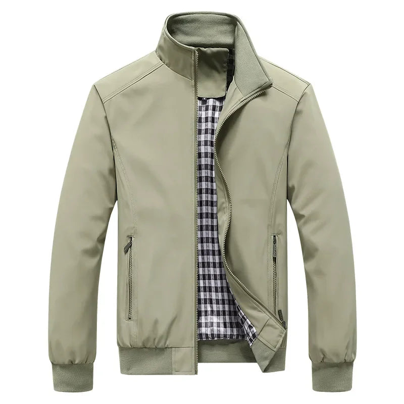 New 2025 Men's Casual Pilot Jacket Zipper Coat Stylish Spring Autumn Korean Version Men's Clothing Fashionable Outerwear