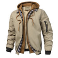 Autumn Winter Men's Warm Windbreaker Jacket Outdoor Man Thick Windbreaker Hiking Hooded Coats Men Thermal Sports Zipper Parkas J