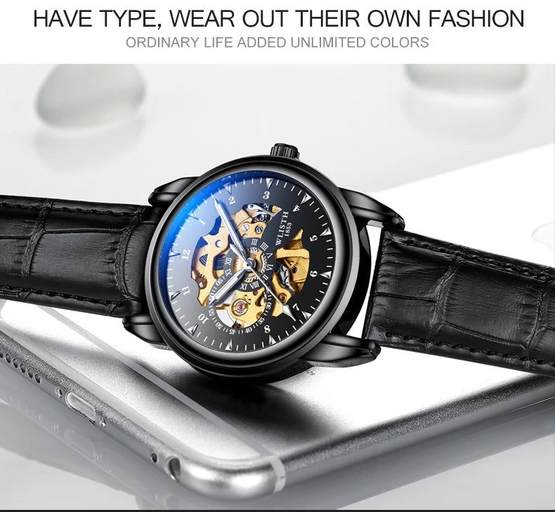 Man Watch Original Watch Machinery Men 's Watches Luxury Hollowing Watches For Men Waterproof Automatic Watch Mens Gifts