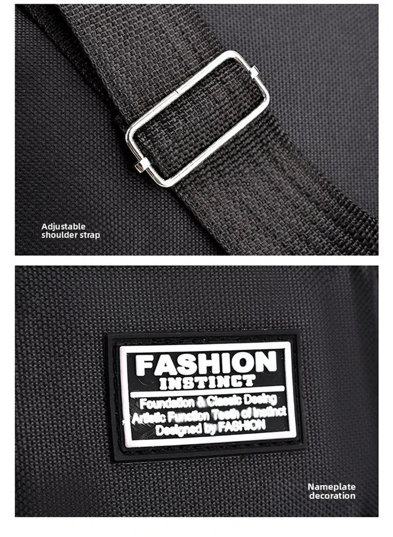 Men Crossbody Bag Single Shoulder Bags Big Capacity Commuter Storage Bag Fashion Multi-Pockets Business Travel Crossbody Bags