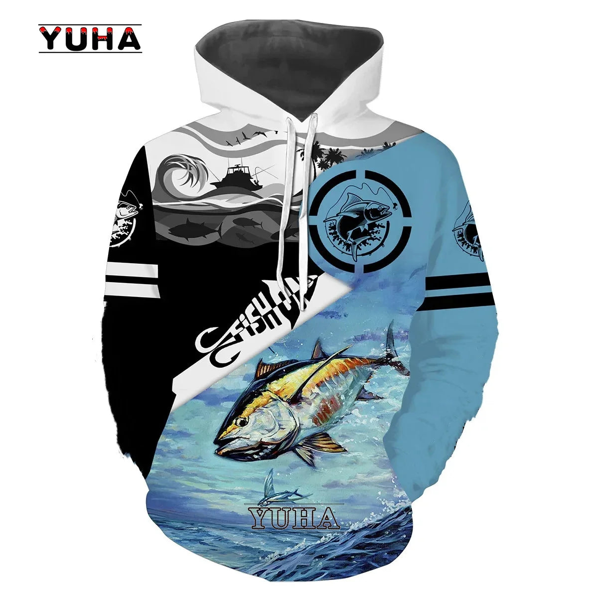 Funny Tuna Fishing 3D All Over Printed Mens hoodies Harajuku Streetwear Hoodie Unisex Casual Pullover Autumn Jacket Tracksuits