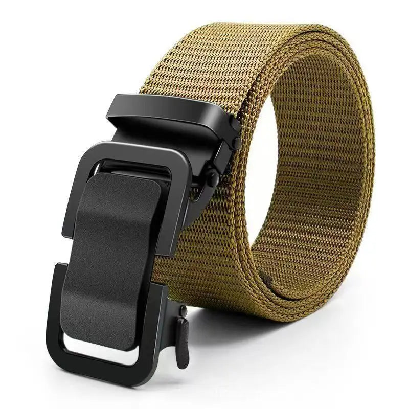 Men's Waist Belt, Outdoor Military Training, Casual Versatile Tactical Pants Belt, Fashionable Automatic Buckle Belt