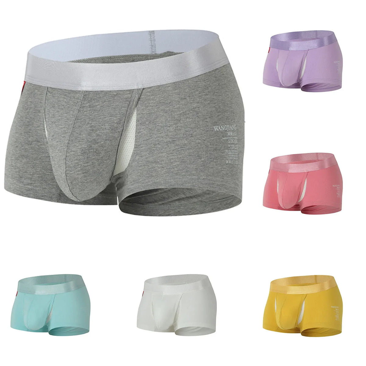 2026 Summer Fashion Personality Creative Comfortable Mid Waist Flat Angle Separation Men's Boxers Breathable Sexy Thin Panties