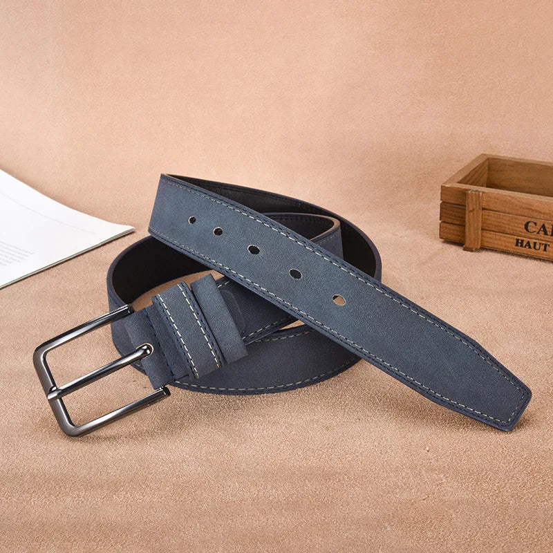 Men's Belt with Metal Pin Buckle, Designer Fashion Waist Strap Versatile for Everyday & Formal Outfits Great Gift Choice for Him