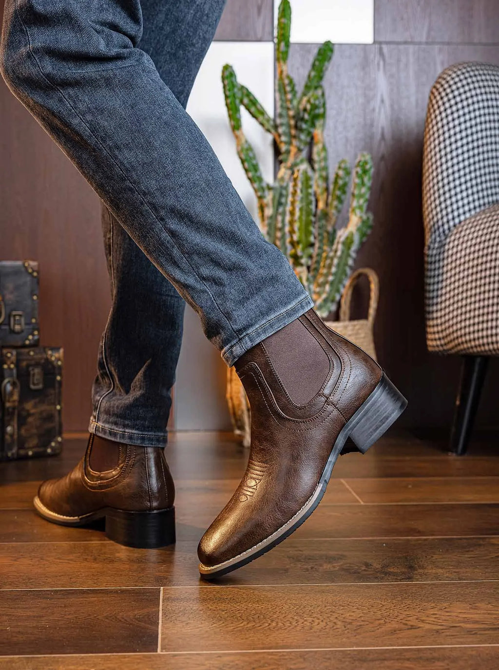Men's Fashion Chelsea Boots in Three Colors, Comfortable and Versatile with Rubber Compound Outsole