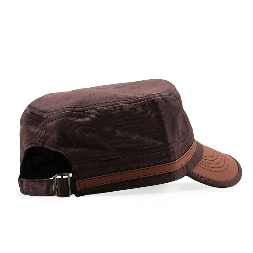 Hat Men Unisex  Hat Baseball Cap Cotton Cadet Hat   Breathable Combat Fishing Flat Adjustable Cap