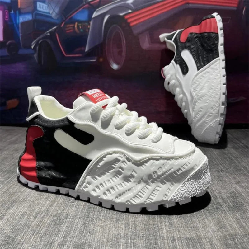 New Sneakers Men Wear Resistant Anti Slip Breathable Running Shoes Thick Soled Height Boosting Casual Shoes Zapatos Para Hombres