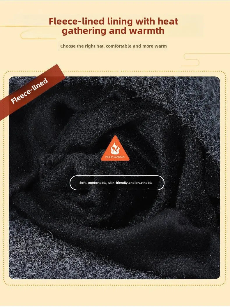 Men's Hat Winter Warm Knitted Hat Ear Protection Thickened Winter Autumn/Winter Knitted Hat