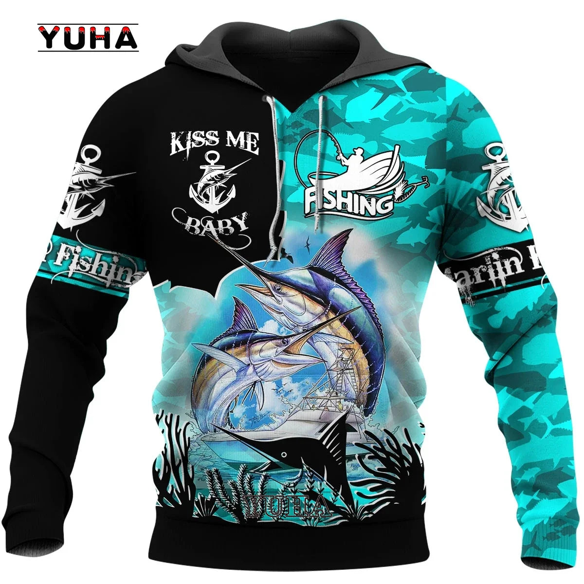 Funny Tuna Fishing 3D All Over Printed Mens hoodies Harajuku Streetwear Hoodie Unisex Casual Pullover Autumn Jacket Tracksuits