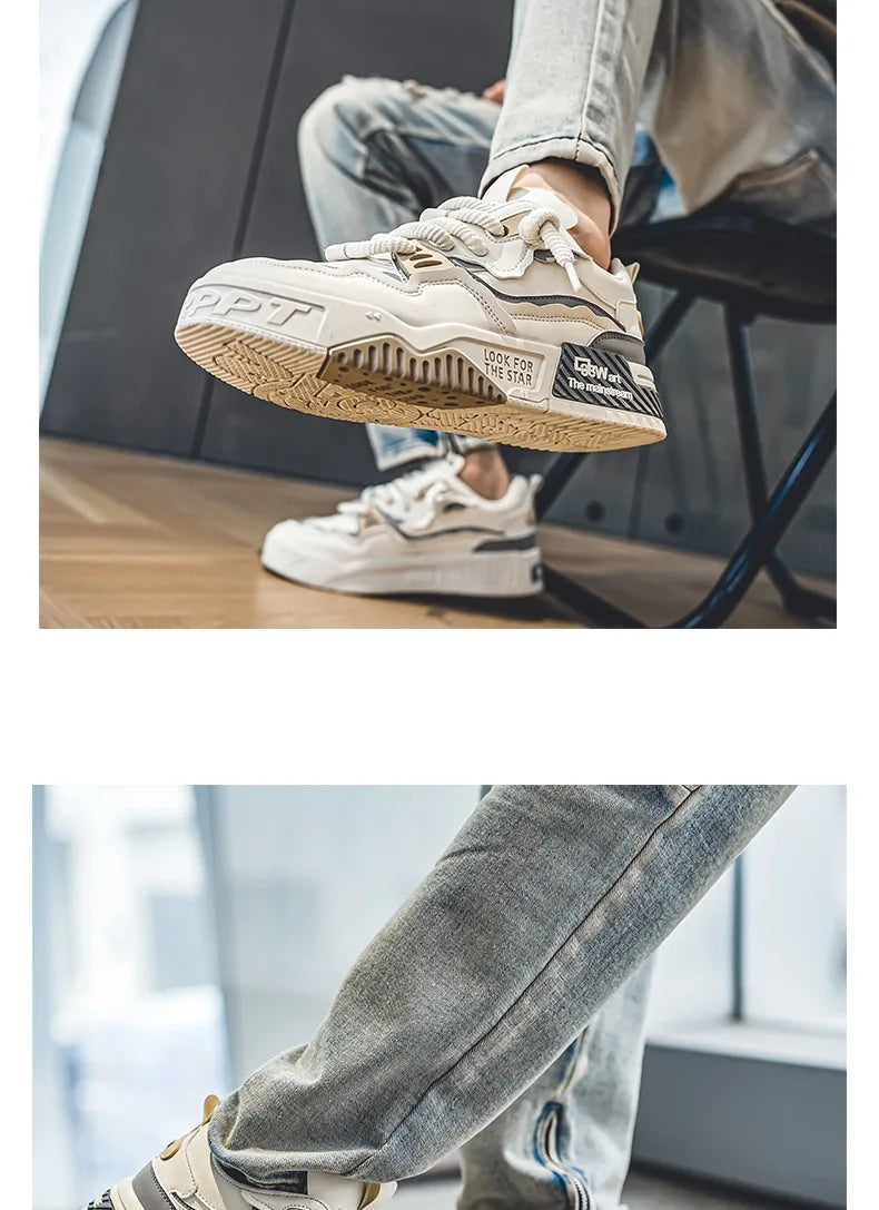 Male Sneakers Shoes For Man Men Shoes Breathable Lightweight Street Fashion Durable Walking Sneaker For Teens
