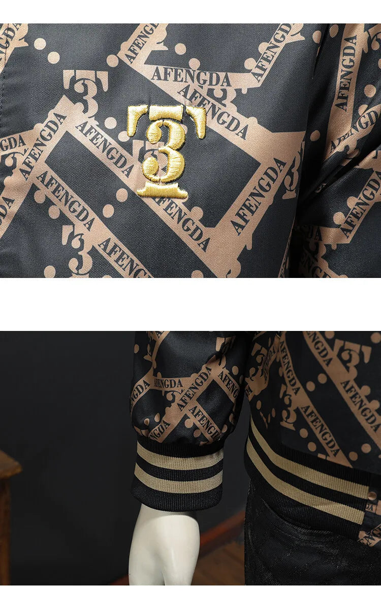 Autumn Winter Baseball Jacket Men Luxury Printed Casual Business Bomber JacketS Social Streetwear Windproof Outdoor Coats M-4XL