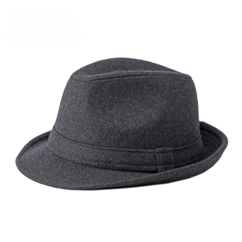 Gentleman Hat Men's British Style Retro Simple Pure Color  Top Hat Men's Casual Jazz Hat