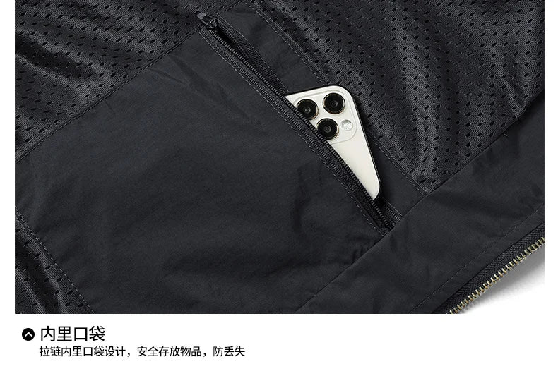 High Quality Handsome Male Jacket Spring Autumn Men's Business Casual Jacket Men Zipper Solid Color Fashion Stand Collar Coats