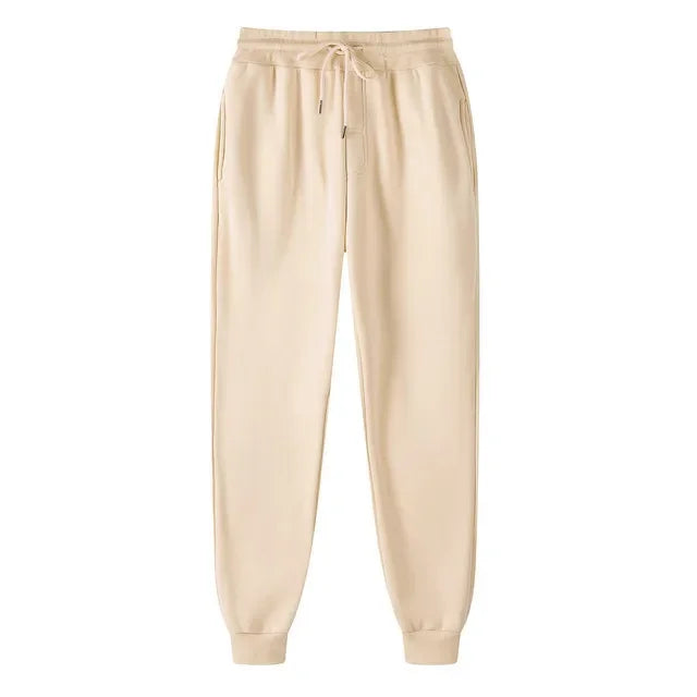 Autumn and Winter Men Warm Casual Pants Fitness Sportswear Tracksuit Bottoms Trousers Black Gyms Jogger Pants