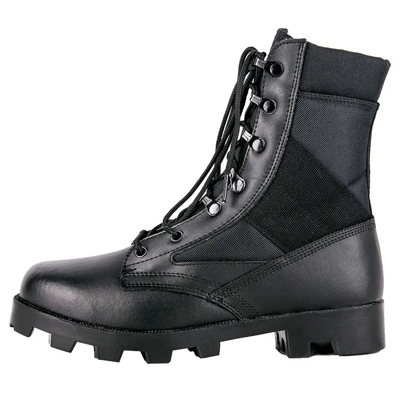 Men Military Army Boots  autumn Lace Up Waterproof Outdoor Shoes Breathable Canvas Camouflage Tactical Combat Desert Ankle Boots