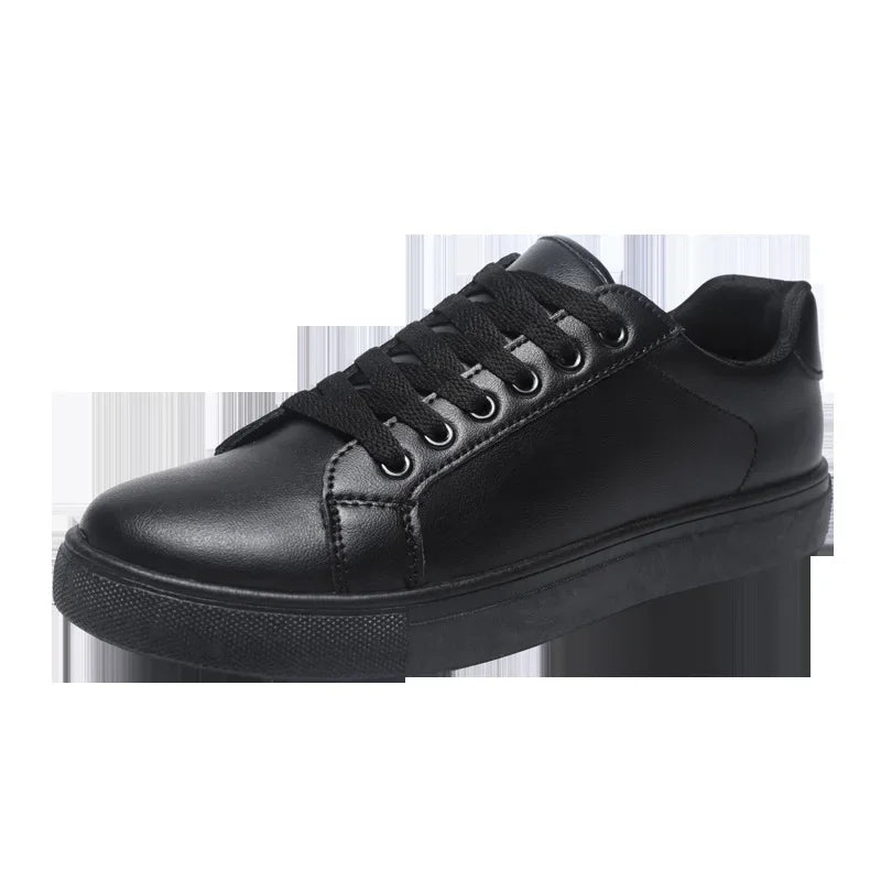 Sneakers Men Shoes 2026Leather Mens Casual Shoes Flat Male Footwear Fashion Black White Shoes Tenis Masculino Skateboard