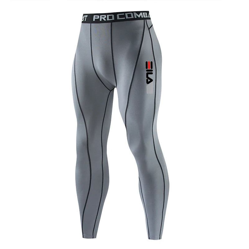 Men Gym Sportswear Muscle Bodybuilding Compression Pants Running Sports Long Pants Jogging Fitness Male Elastic Tights Trousers