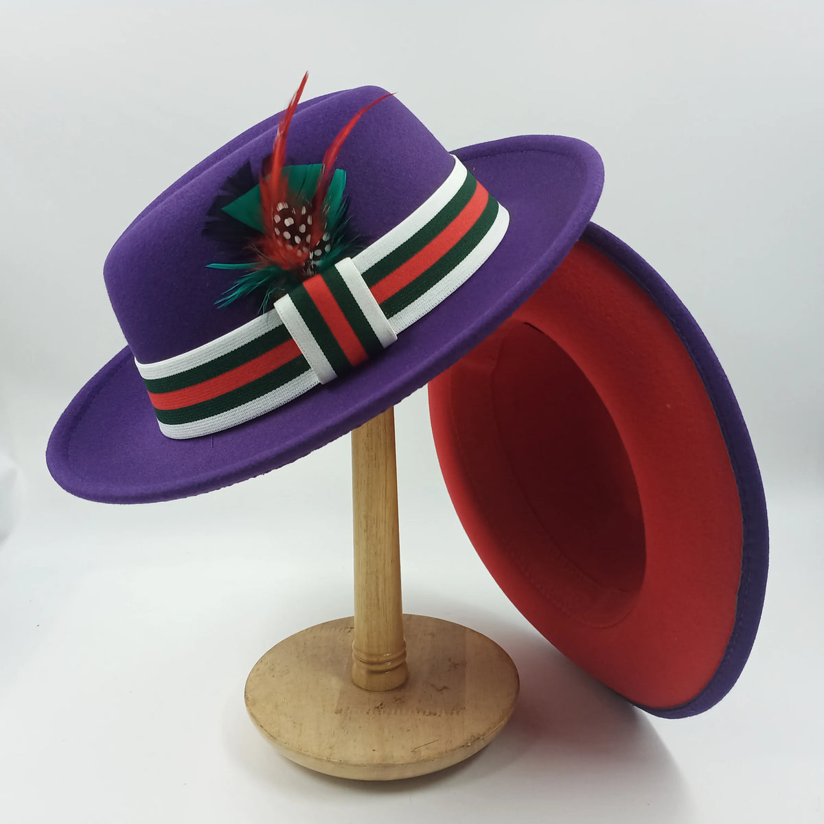 men hats feather men fedoras lady woolen felt church hat unisex  bowknot  jazz hat for men and women