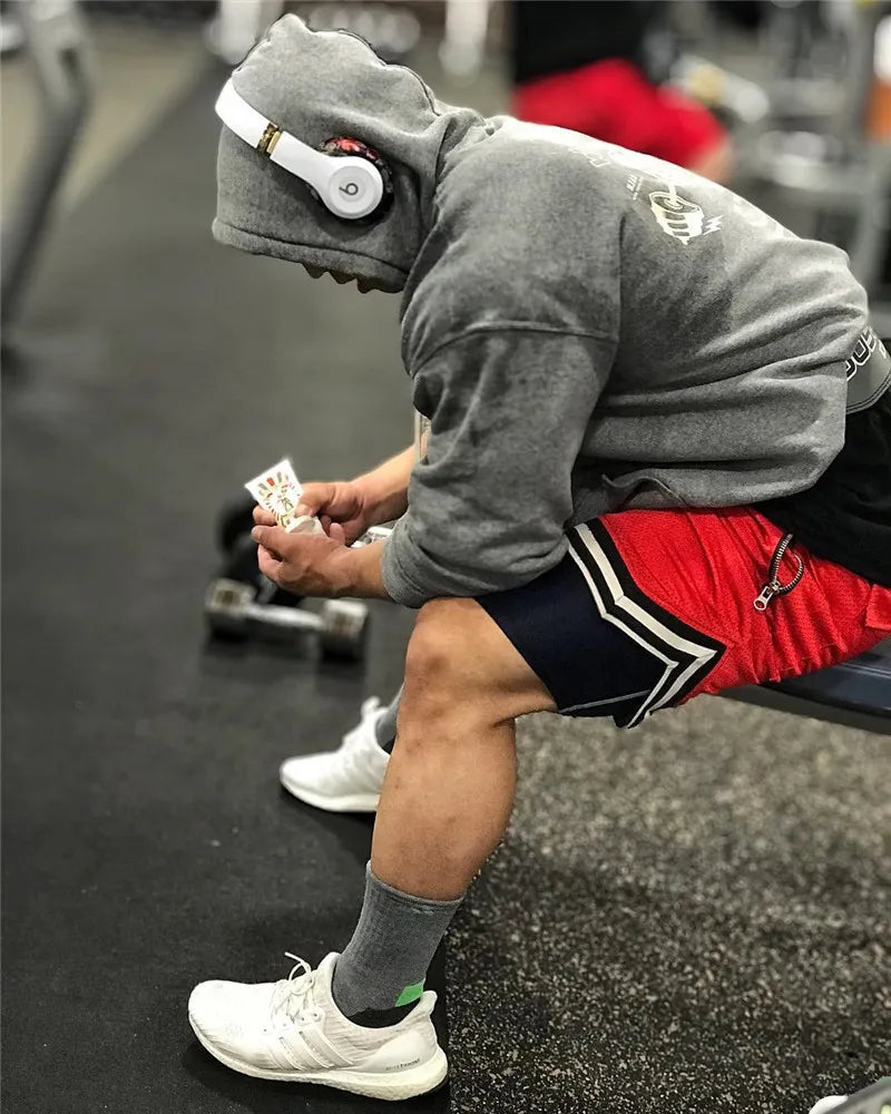 Men's Fitness Joggers Casual Breathable Short Sports Basketball Shorts Mesh Quick Dry Gym Shorts for Male Pants Summer