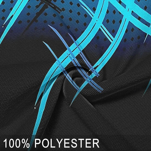 Men's Striped Sports Polo Shirts Golf Shirt Short Sleeve Polo Shirts Summer Casual Sportswear Loose quick drying 3D Print Jersey
